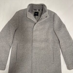 Theory Light Gray Wool Coat